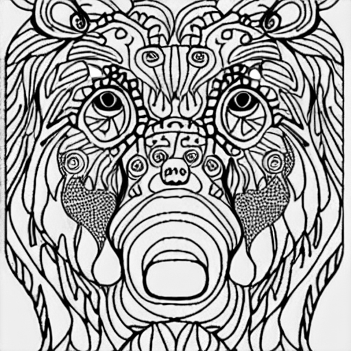 Coloring page of bear