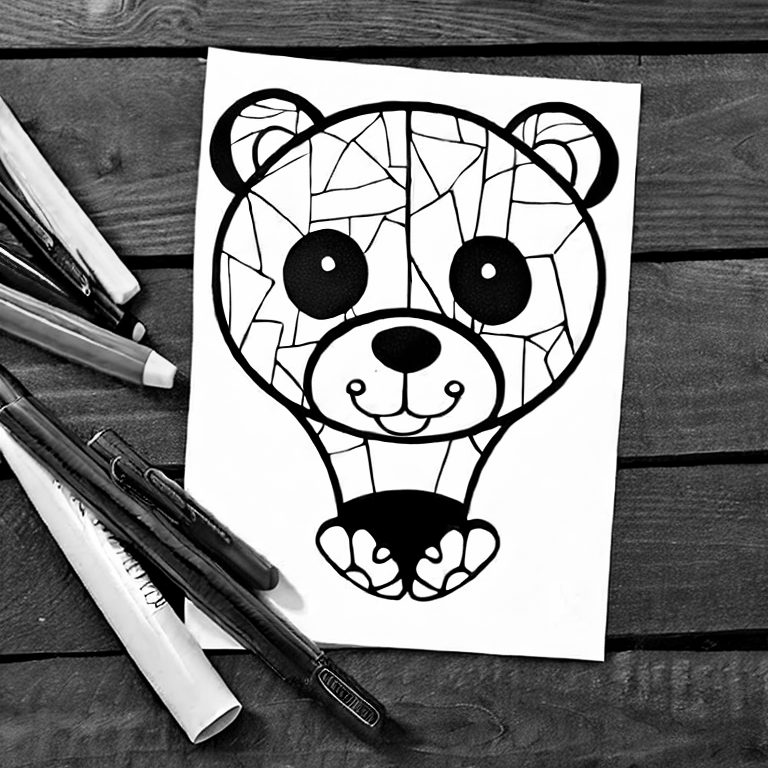 Coloring page of bear to color