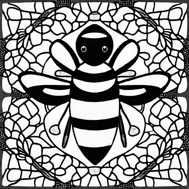 Coloring page of bee