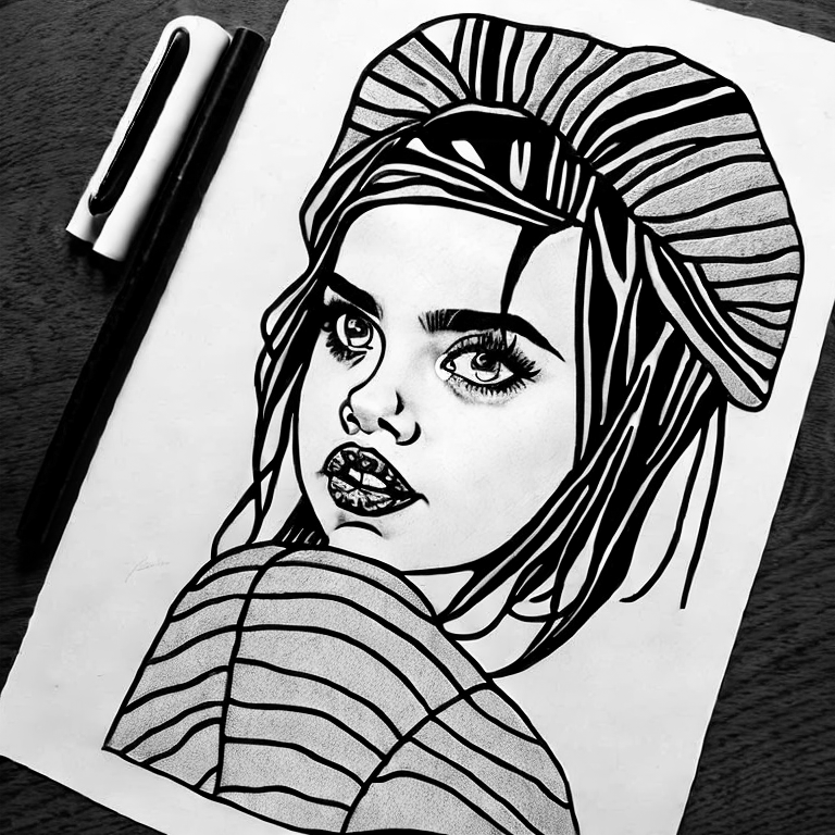Coloring page of billie elish