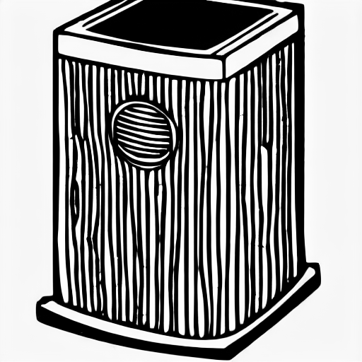 Coloring page of box speaker