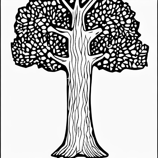 Coloring page of box speaker tree