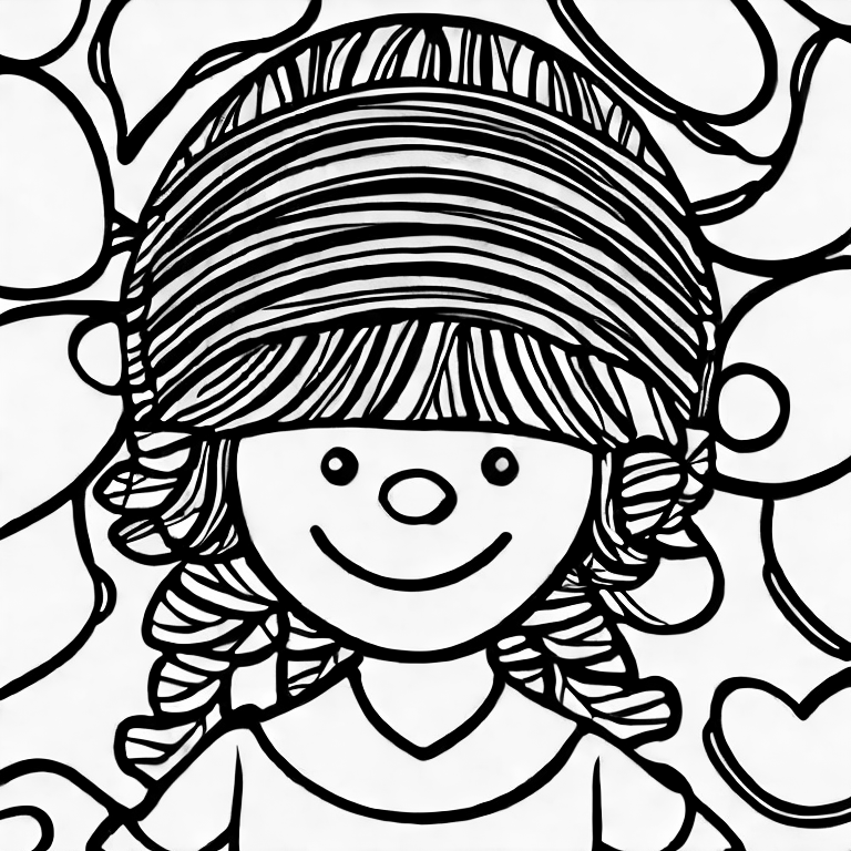 Coloring page of boy