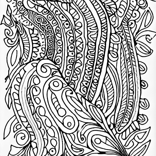 Coloring page of brazilian indian