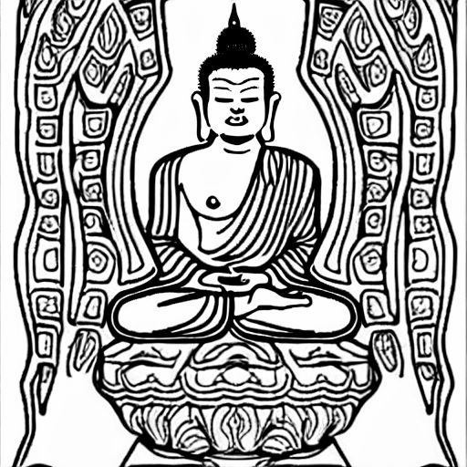 Coloring page of buddah