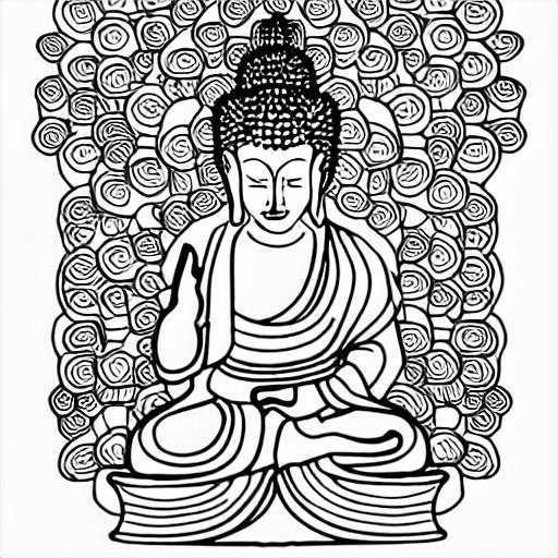 Coloring page of buddah