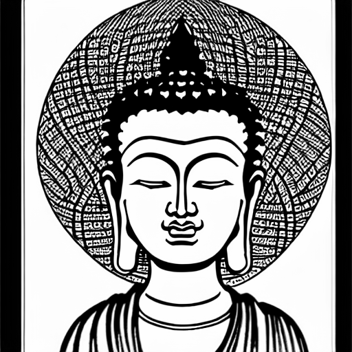 Coloring page of buddha