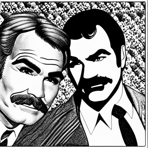 Coloring page of burt reynolds