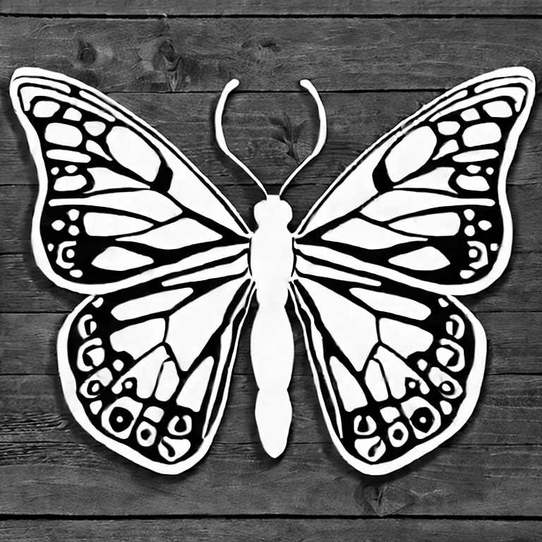 Coloring page of butterfly