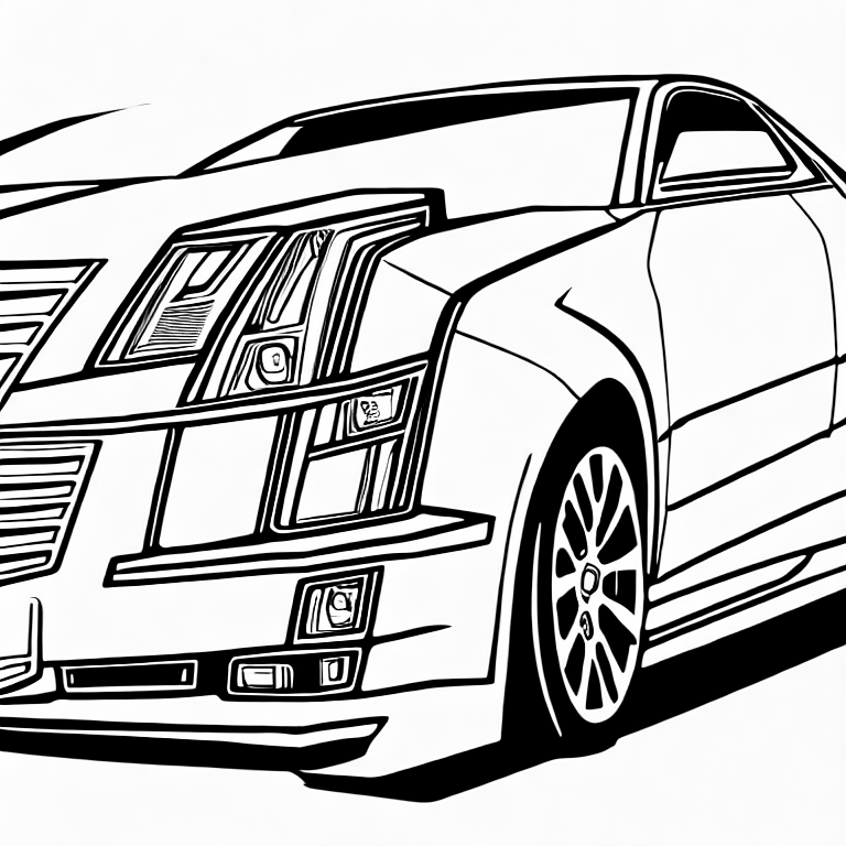 Coloring page of cadillac cts coupe