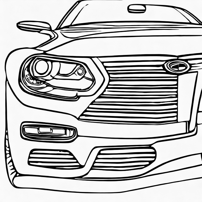 Coloring page of car