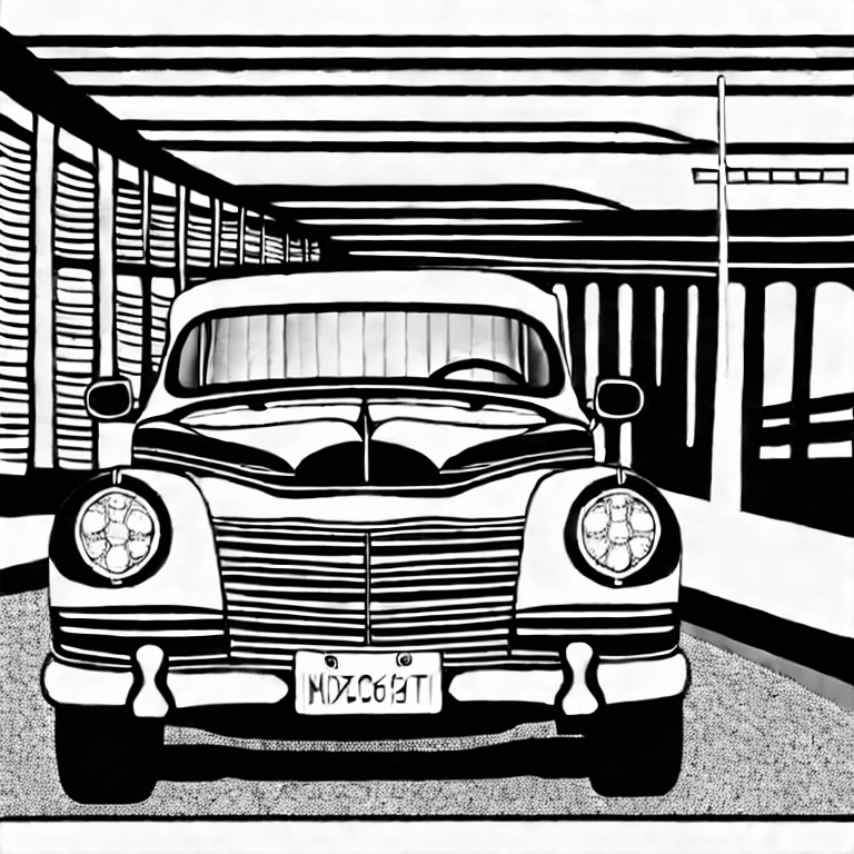 Coloring page of car