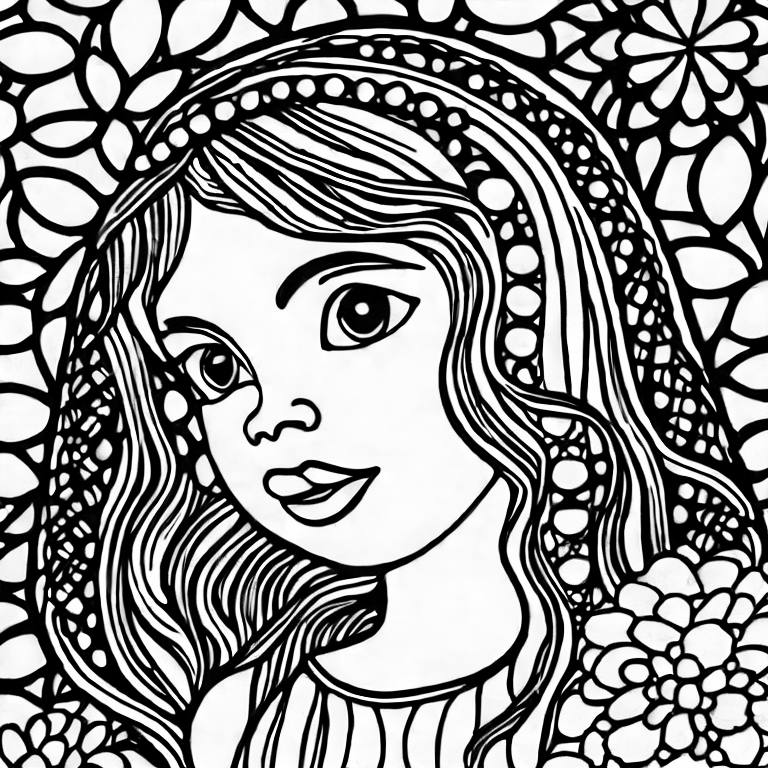 Coloring page of cara