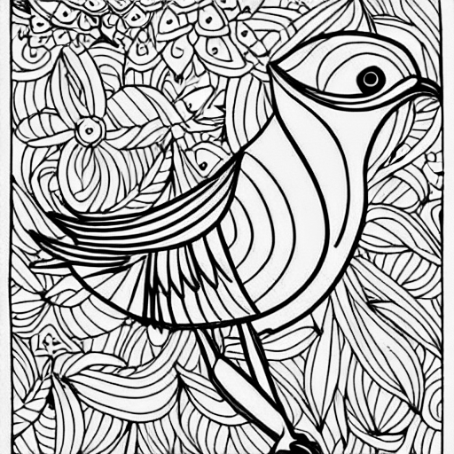 Coloring page of cartacuba bird