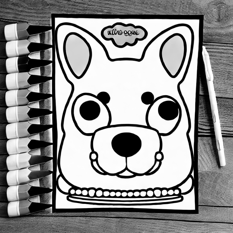 Coloring page of cartoon dog coloring page