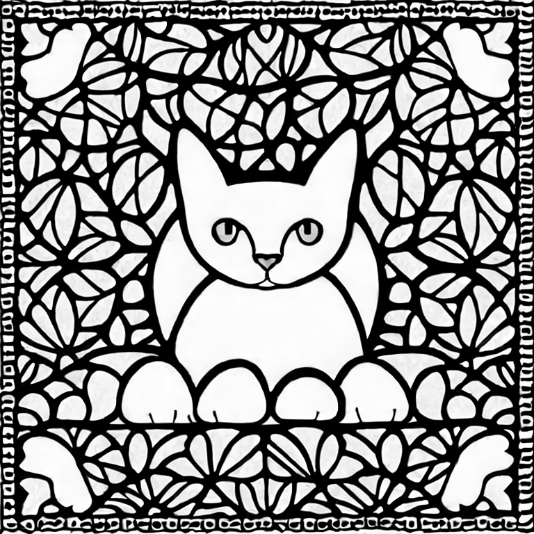Coloring page of cat