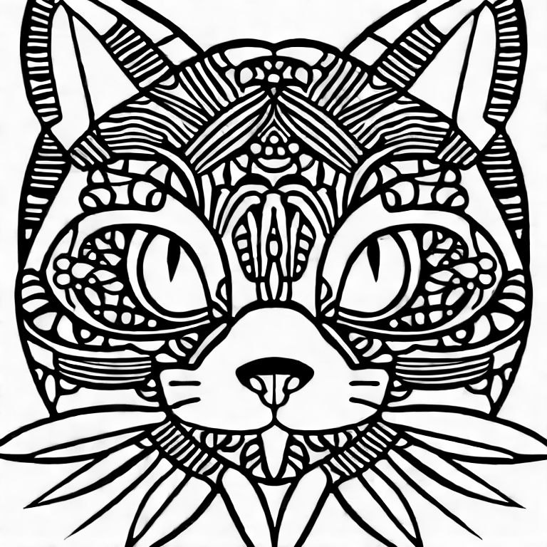 Coloring page of cat