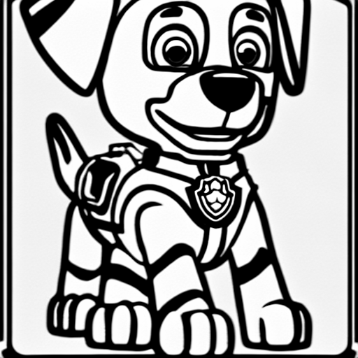Coloring page of chase paw patrol
