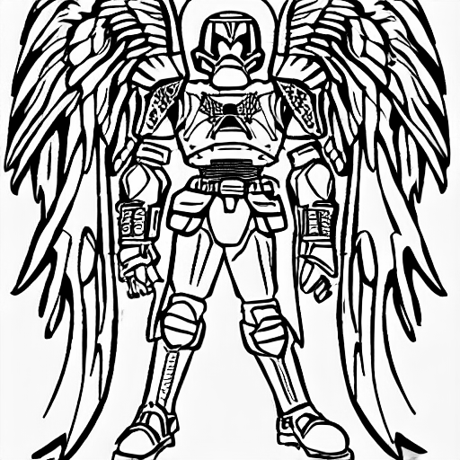 Coloring page of dark angels