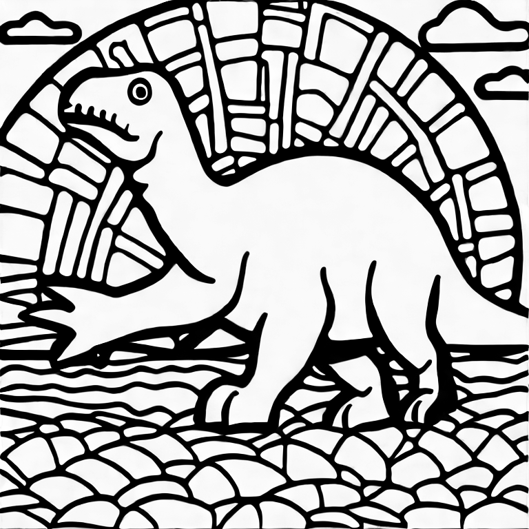 Coloring page of dinosaur
