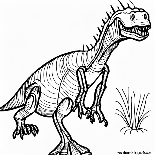 Coloring page of dinosaur bug