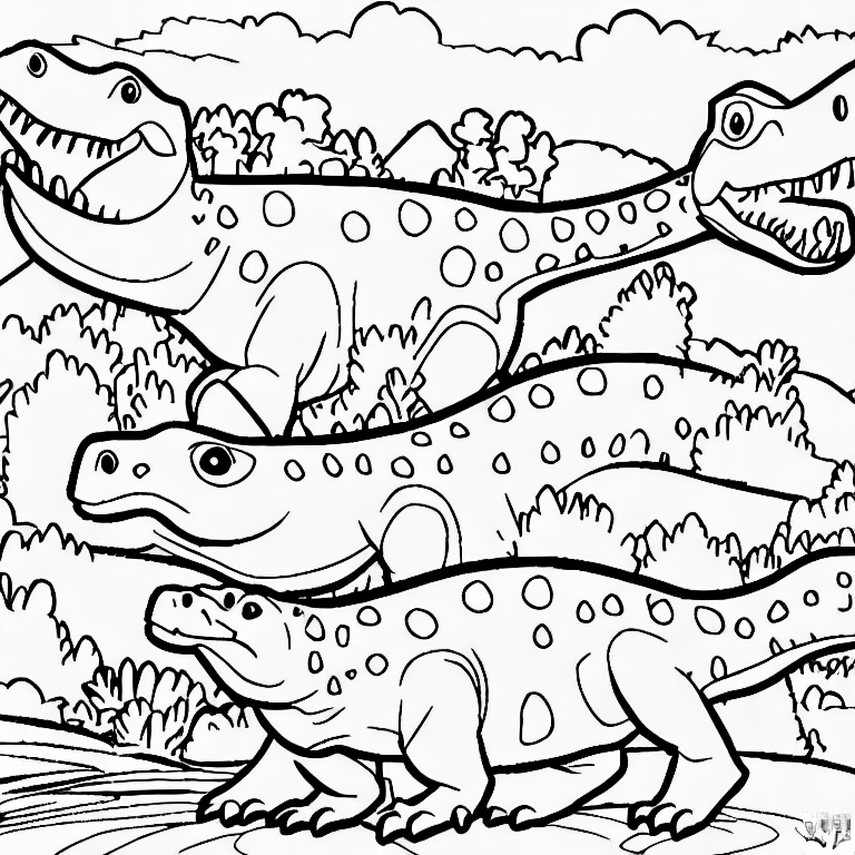 Coloring page of dinosaur train