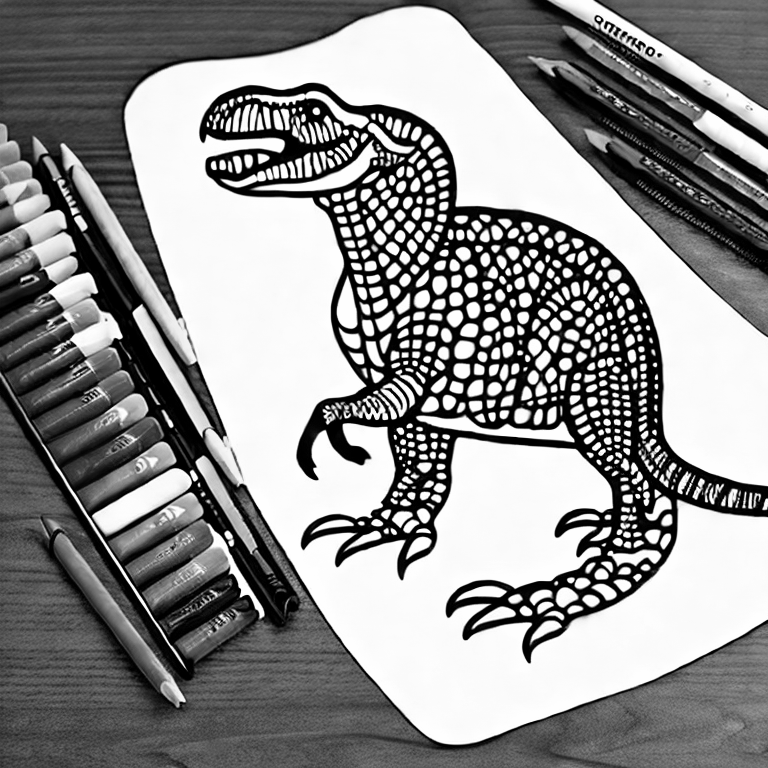 Coloring page of dinosaurus