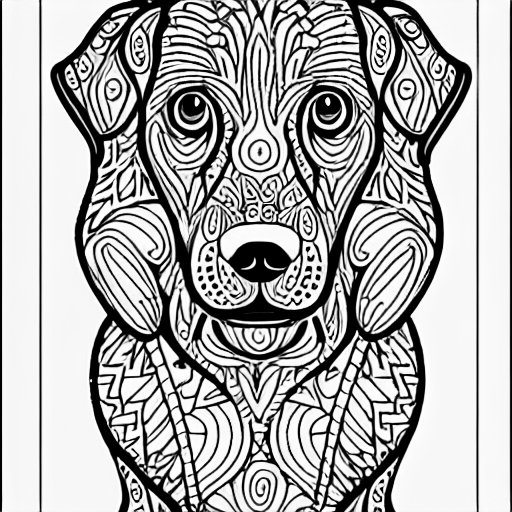 Coloring page of dog