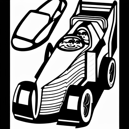 Coloring page of dragster