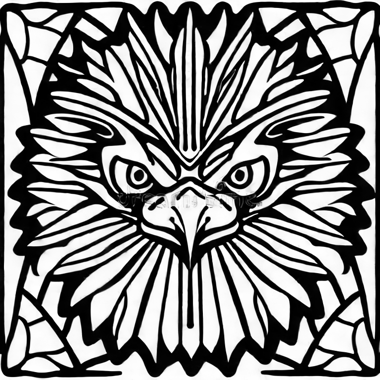 Coloring page of eagle
