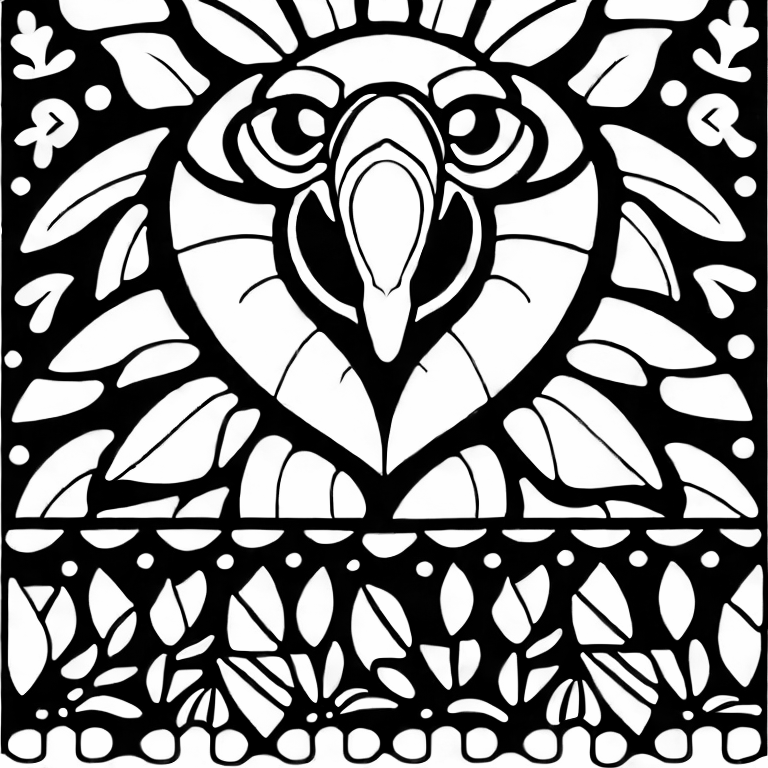 Coloring page of eagle