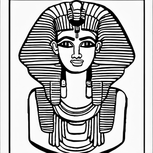 Coloring page of egyptian goddess