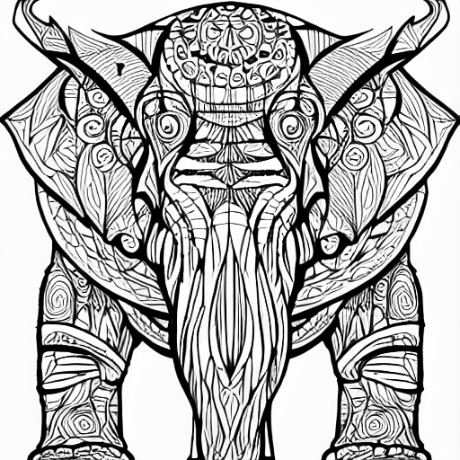 Coloring page of elon tusk