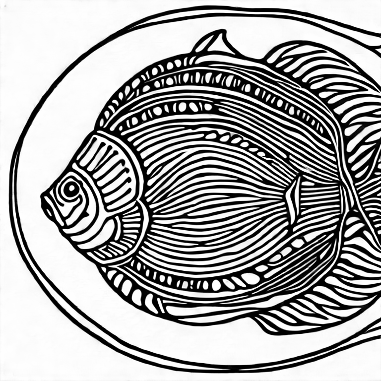 Coloring page of fish