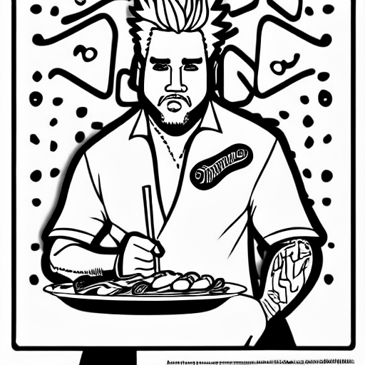 Coloring page of flavortown