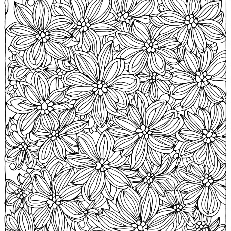 Coloring page of fleur