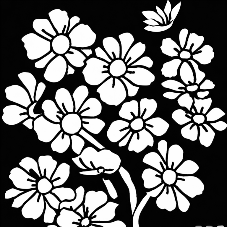 Coloring page of flower