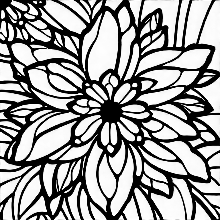Coloring page of flowers