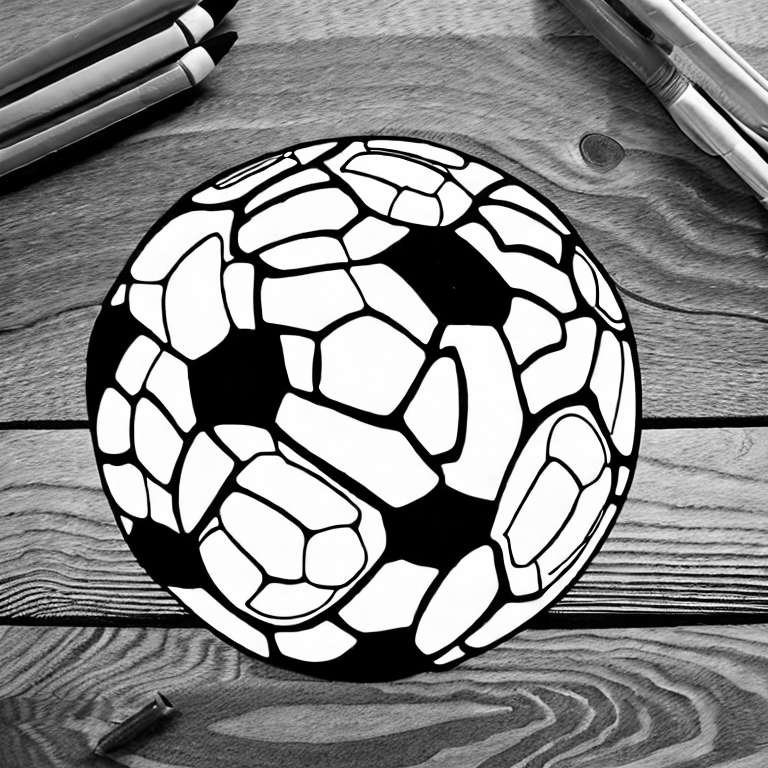 Coloring page of football