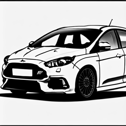 Coloring page of ford focus rs