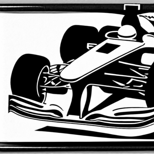 Coloring page of formula 1 car