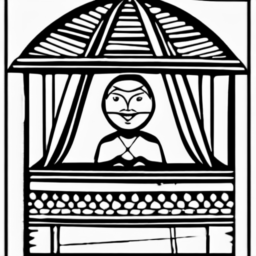 Coloring page of fortune teller