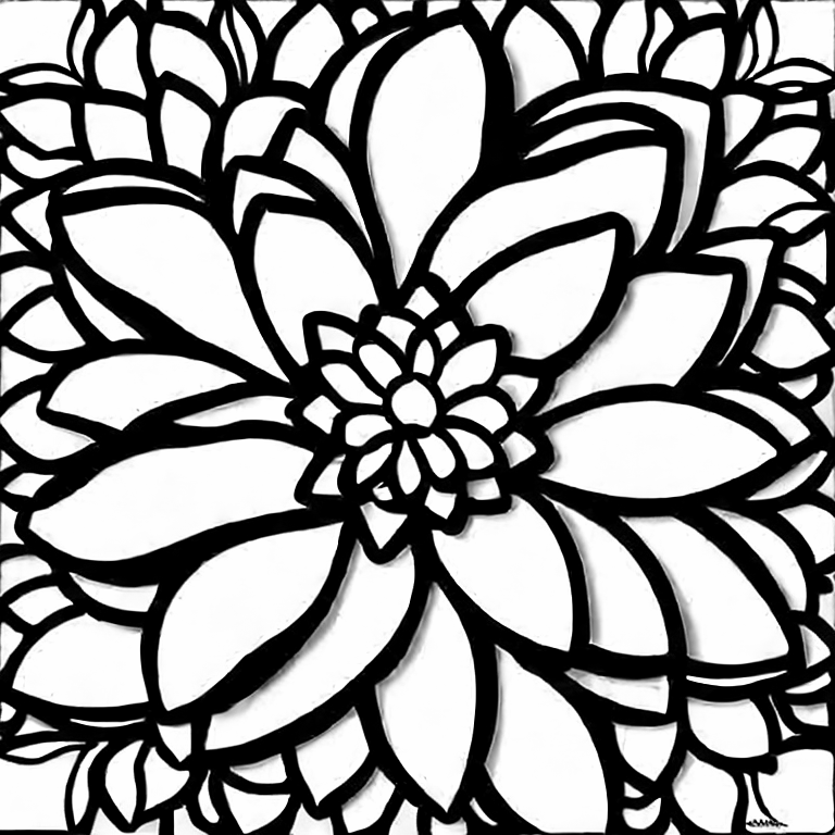 Coloring page of frangipani flower