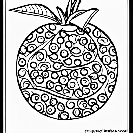 Coloring page of fruit spy