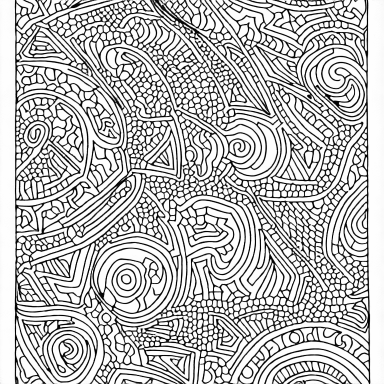 Coloring page of geometric