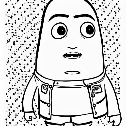 Coloring page of gru no background