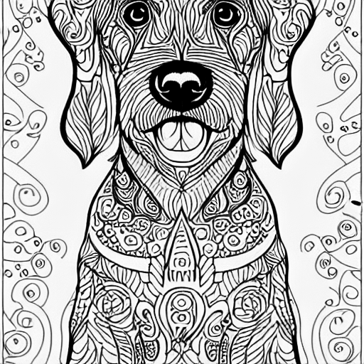 Coloring page of gypsy dog