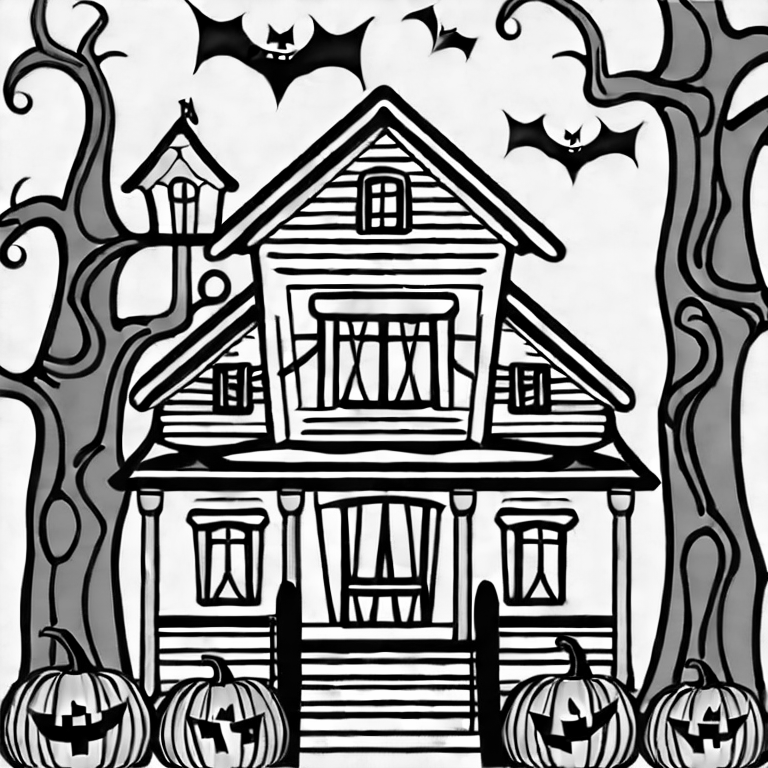 Coloring page of halloween