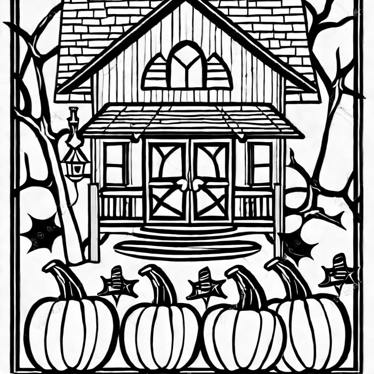 Coloring page of halloween