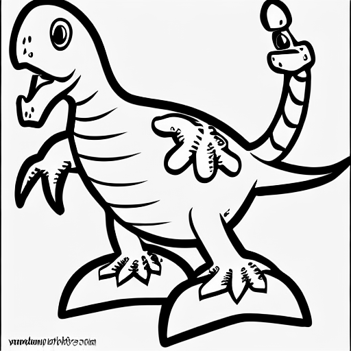 Coloring page of hawkey dino